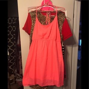 Cute coral sun dress